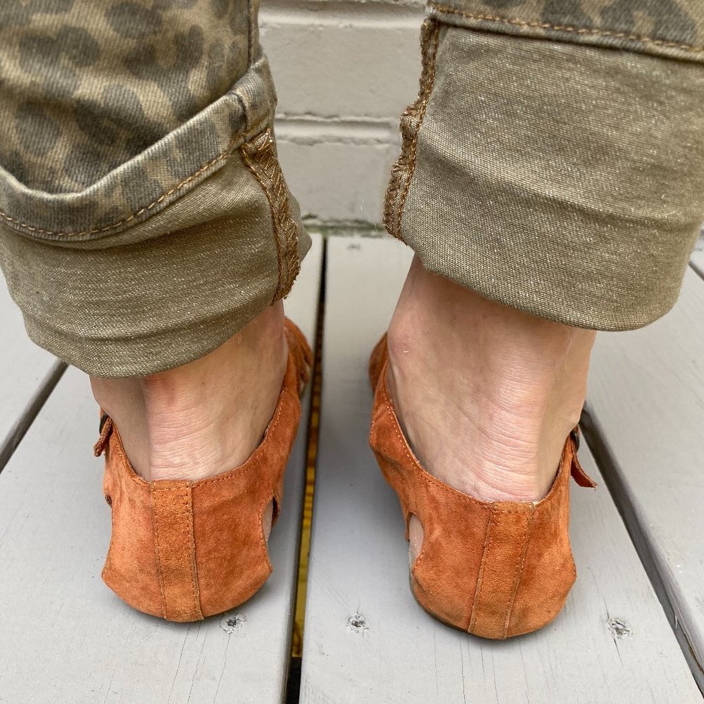 Orange Suede Sandals - Picture 3 of 6